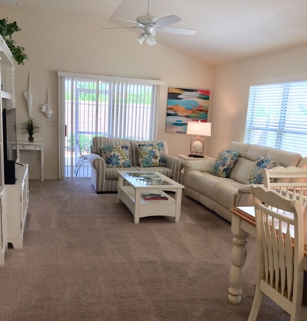 TV, lettore DVD, libri