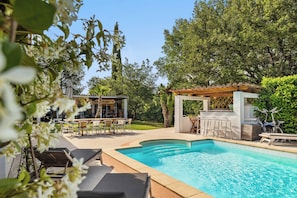 Outdoor pool, a heated pool
