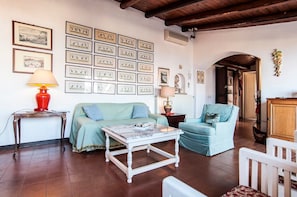 TV, fireplace - Joy Apartment Ancient Gaeta: Amazing Seaview (Gaeta)