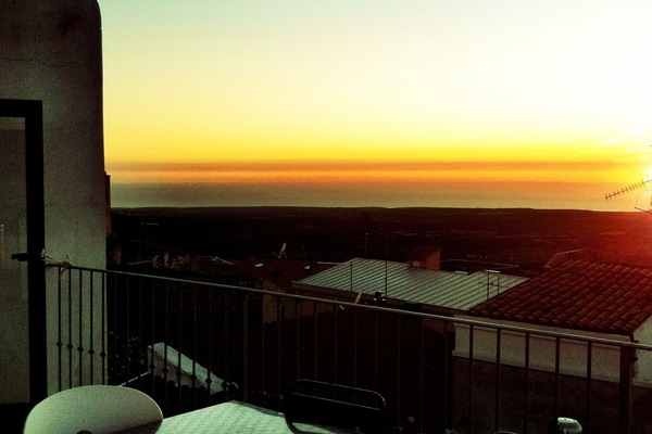 a dinner table with a view