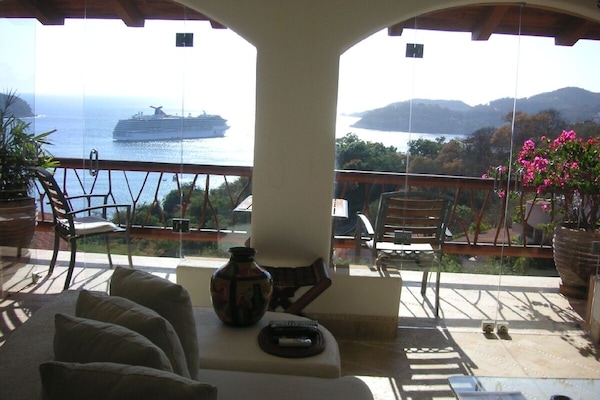 The view from your sofa that seats 8. Watch the activity !