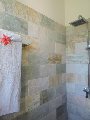 Hair dryer, towels
