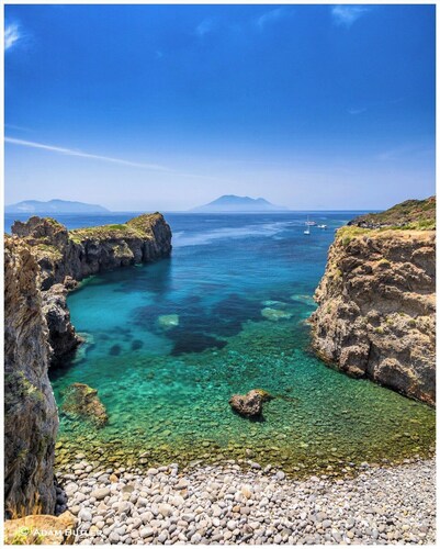 Panorama-Villa Stil eoleano in Panarea, die "schönsten der Äolischen Inseln!