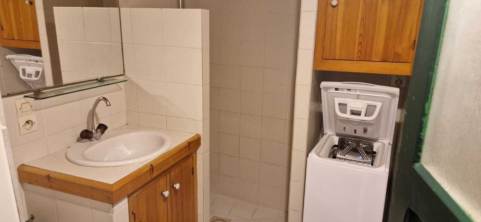 La salle de douche (avec un WC)
