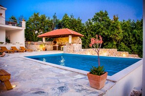 Outdoor pool - Villa Sun - charming villa, heated pool, full privacy, wedding, near Dubrovnik (Cavtat)