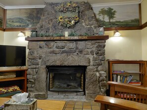 Älytelevisio, takka, Netflix, kirjoja