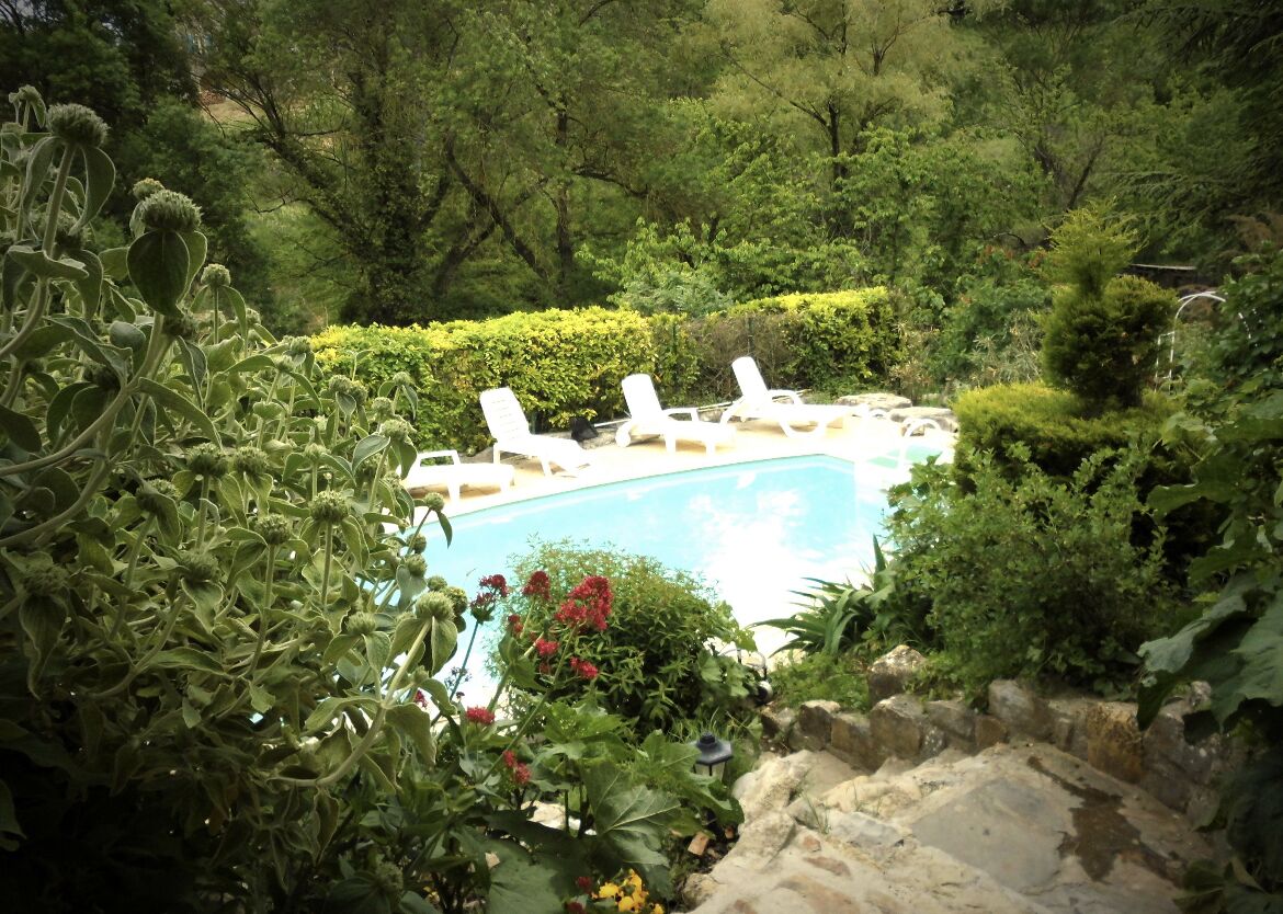 Family house with swimming pool, terrace and balcony