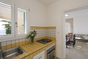 Fridge, oven, stovetop, dishwasher
