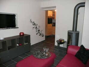 Fernseher, Kamin