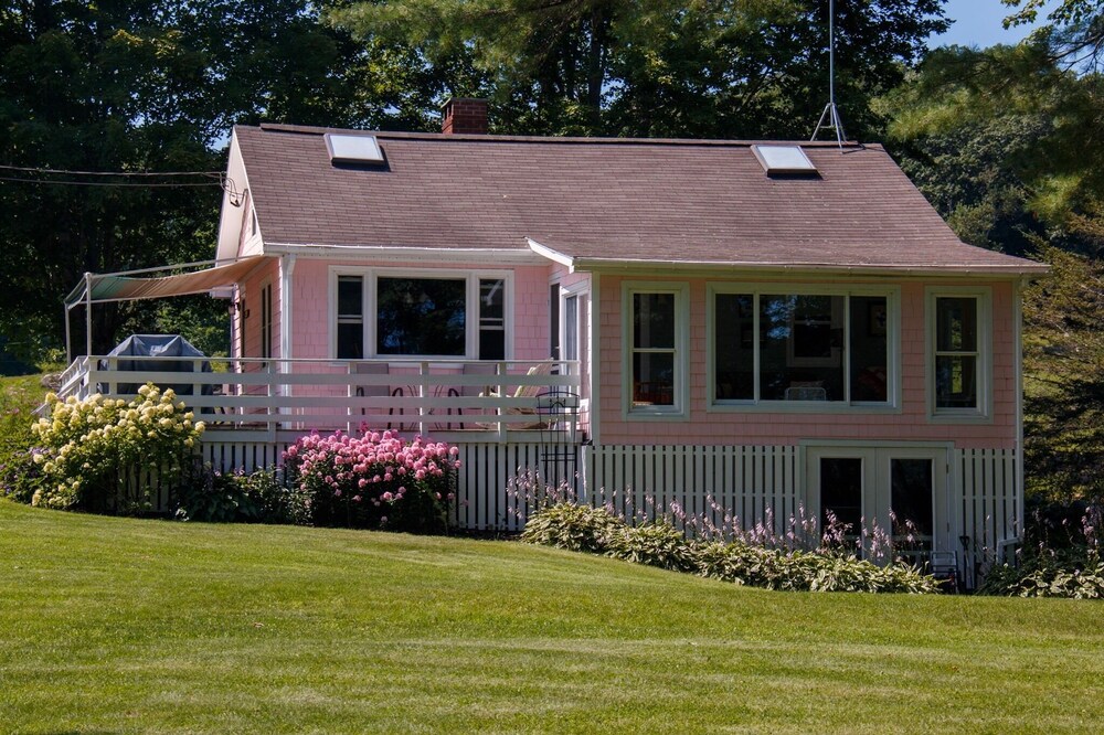 The Pink Cottage on beautiful Damariscotta Lake.