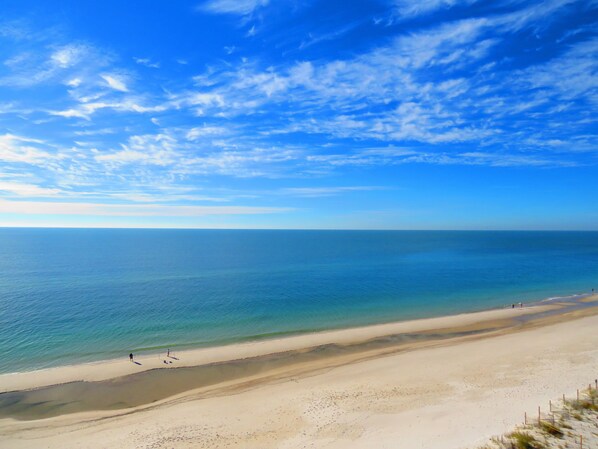 On the beach, sun-loungers, beach towels - Great 2b/2b Beachfront. See dolphins from balcony, newly furnished (Gulf Shores)