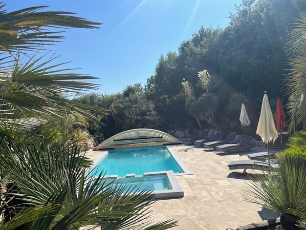 Outdoor pool, a heated pool