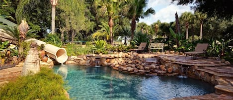 Outdoor pool, a heated pool