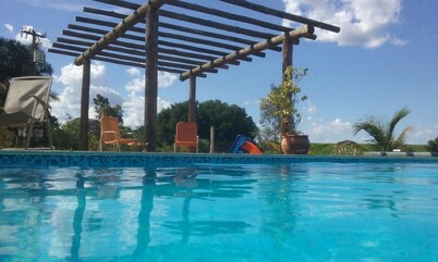 Grandpa's farm in Fassina. Heated pool, pool table, quiet place.