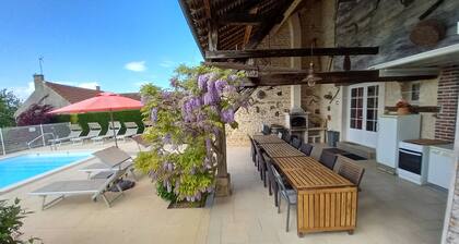 Only for you : house 4 * near Chablis 2h Paris, private heated pool, SPA, air c