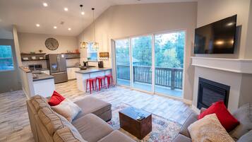 Smart TV, fireplace, video games, Netflix