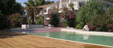 A heated pool