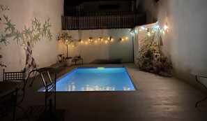 Piscine extérieure, piscine chauffée