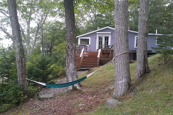 View of front - cottage and deck