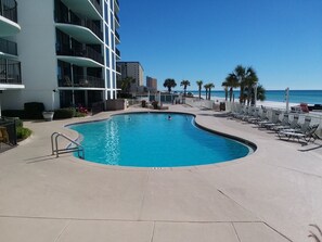 Outdoor pool, a heated pool