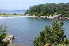 On the beach, sun-loungers, beach towels - Beautiful Oceanfront Home in Estate Setting Gloucester — WINTER RENTAL AVAILABLE (Gloucester)