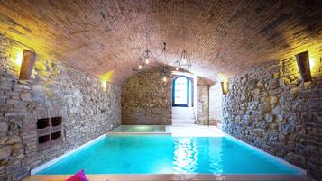 Indoor pool, a heated pool