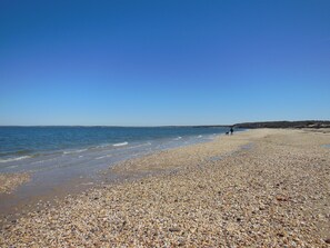 Plage à proximité, chaises longues, serviettes de plage