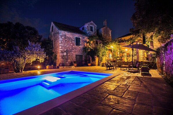 A heated pool