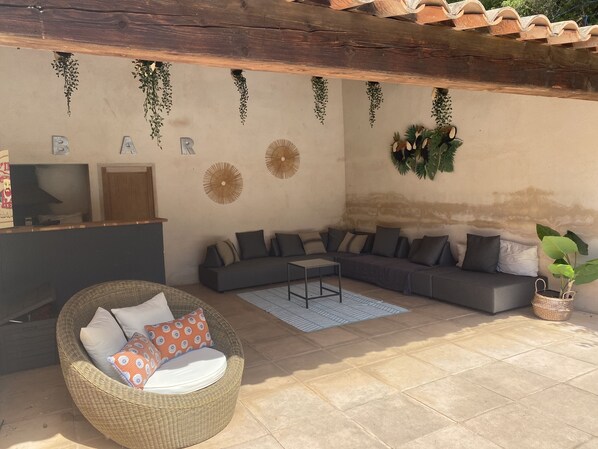 Terrace/patio - Hauts de Bandol, 10 people, air-conditioned rooms, 230m2 (La Cadière-D'azur)