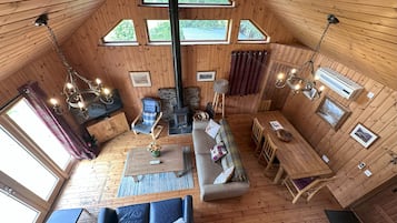 TV, fireplace, video games, DVD player