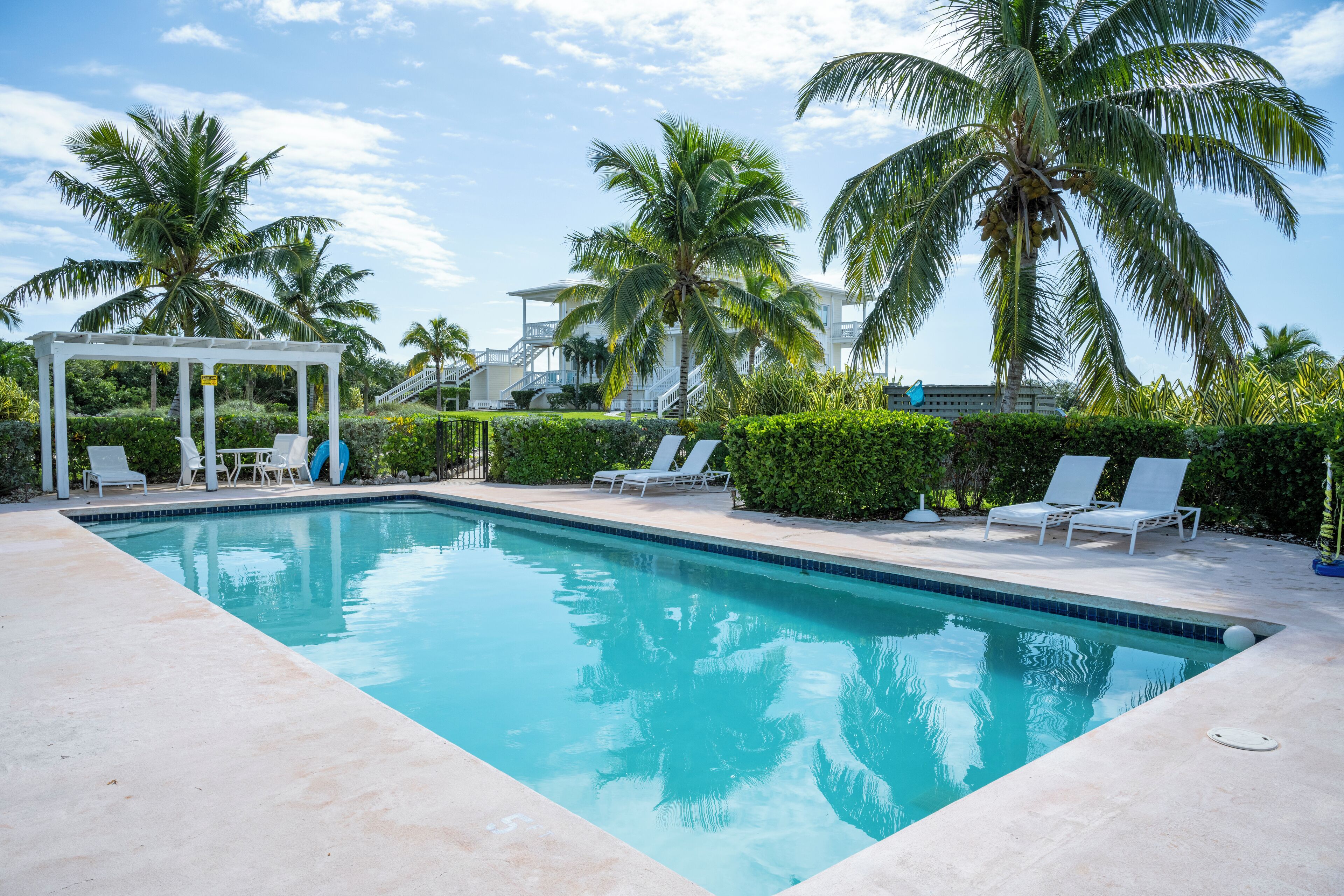 Our heated 40' x 20' pool. We also have kayaks, paddle board, bikes, golf carts, mini-gym, and fast free internet!