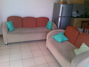 Televisión, reproductor de DVD, biblioteca de música