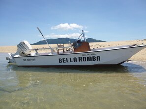 Beach nearby, sun loungers
