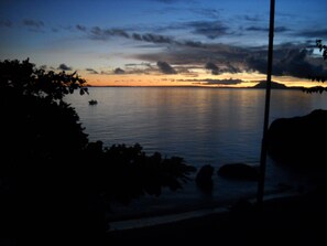 Beach nearby, sun loungers