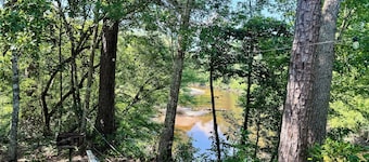 Cozy Creekside Scarlet Cabin on the Creek with 2 beautiful sandbars