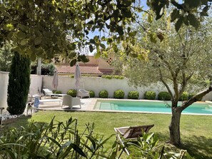 Piscine extérieure, piscine chauffée