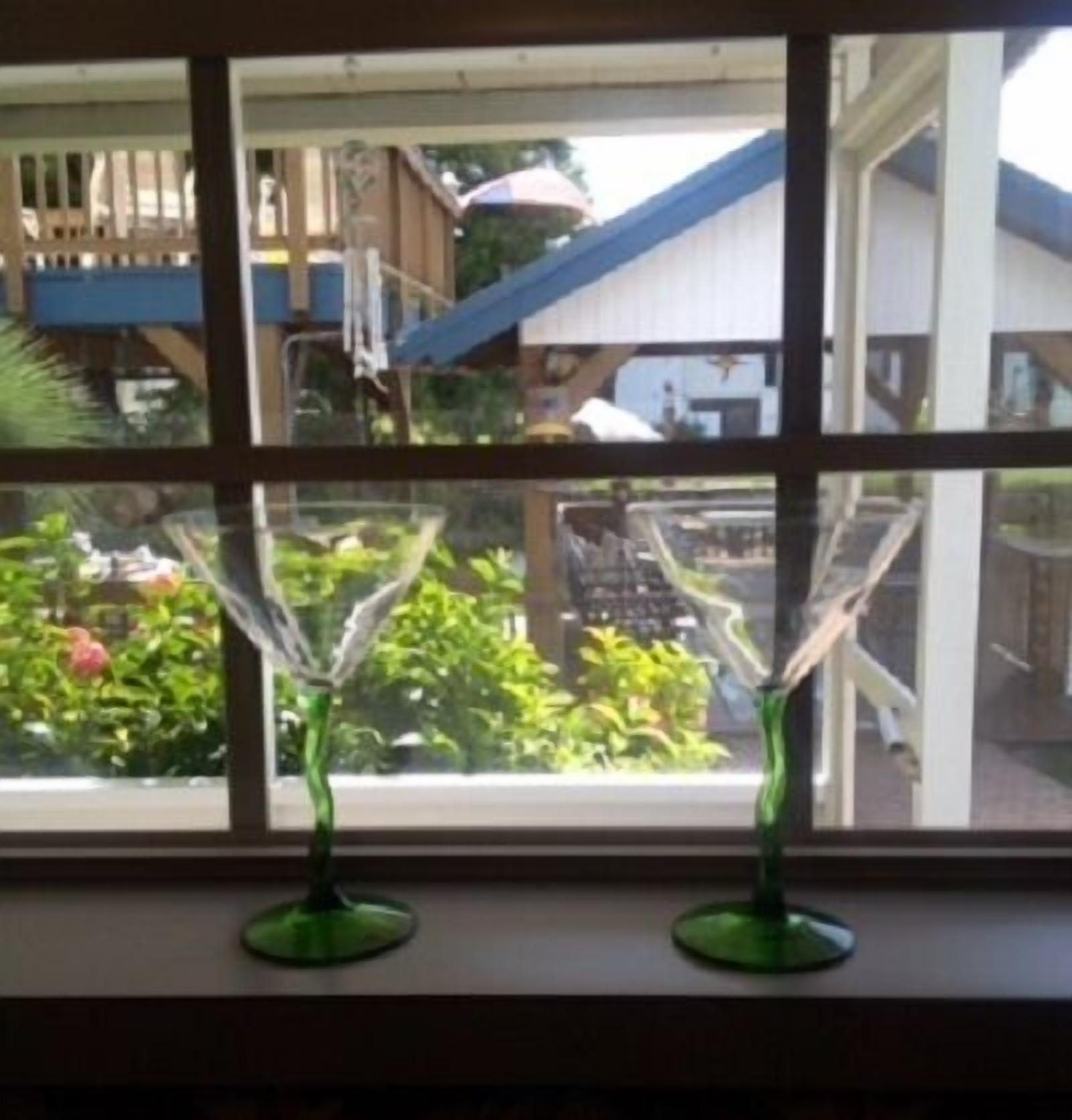 Looking out the kitchen window