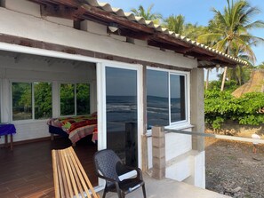 Terrace/patio - Absolute Ocean Front Studio Loft.  In the heart of Surf City (La Libertad)