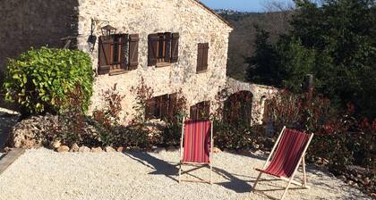 aito viehättävä talo rauhallisella ja metsäisellä puistolla.