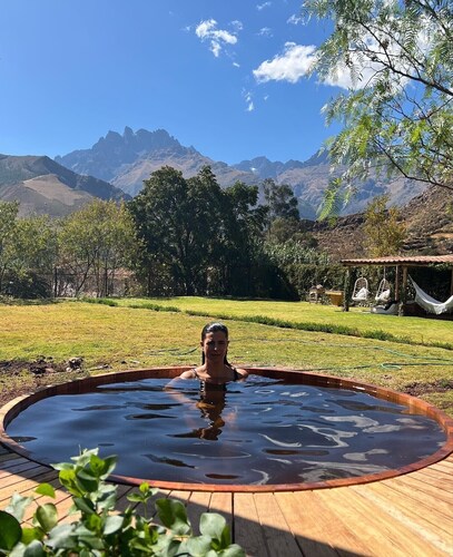 Luxury house in Sacred Valley. Modern comfort, rustic style, stunning views