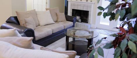 Smart-tv en een open haard