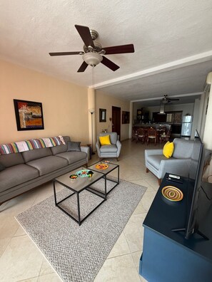 Smart TV, books - Large spacious 2 Bedroom 2 Bathroom condo with spectacular Bay Views. (Puerto Vallarta)
