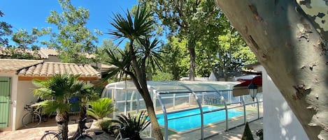 A heated pool