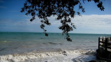 在海滩