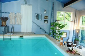 Indoor pool, a heated pool