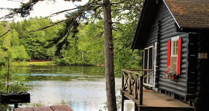 Rustic log cottage, Lake-view, Pet-friendly, Downeast Maine
