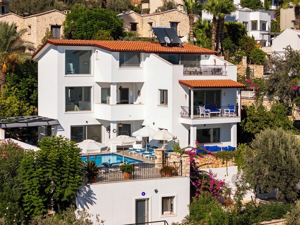 Villa Olive aerial view - Luxury Villa With Large Private Pool And Sea Views (Kalkan)