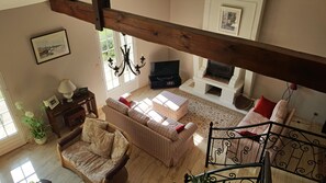 智能电视、壁炉、Netflix、DVD 播放器