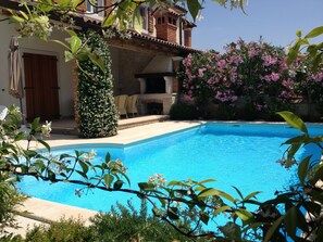 Outdoor pool - Elegant villa with private swimming pool in a quiet village near Porec (Vabriga)