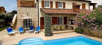 Elegant villa with private swimming pool in a quiet village near  Porec